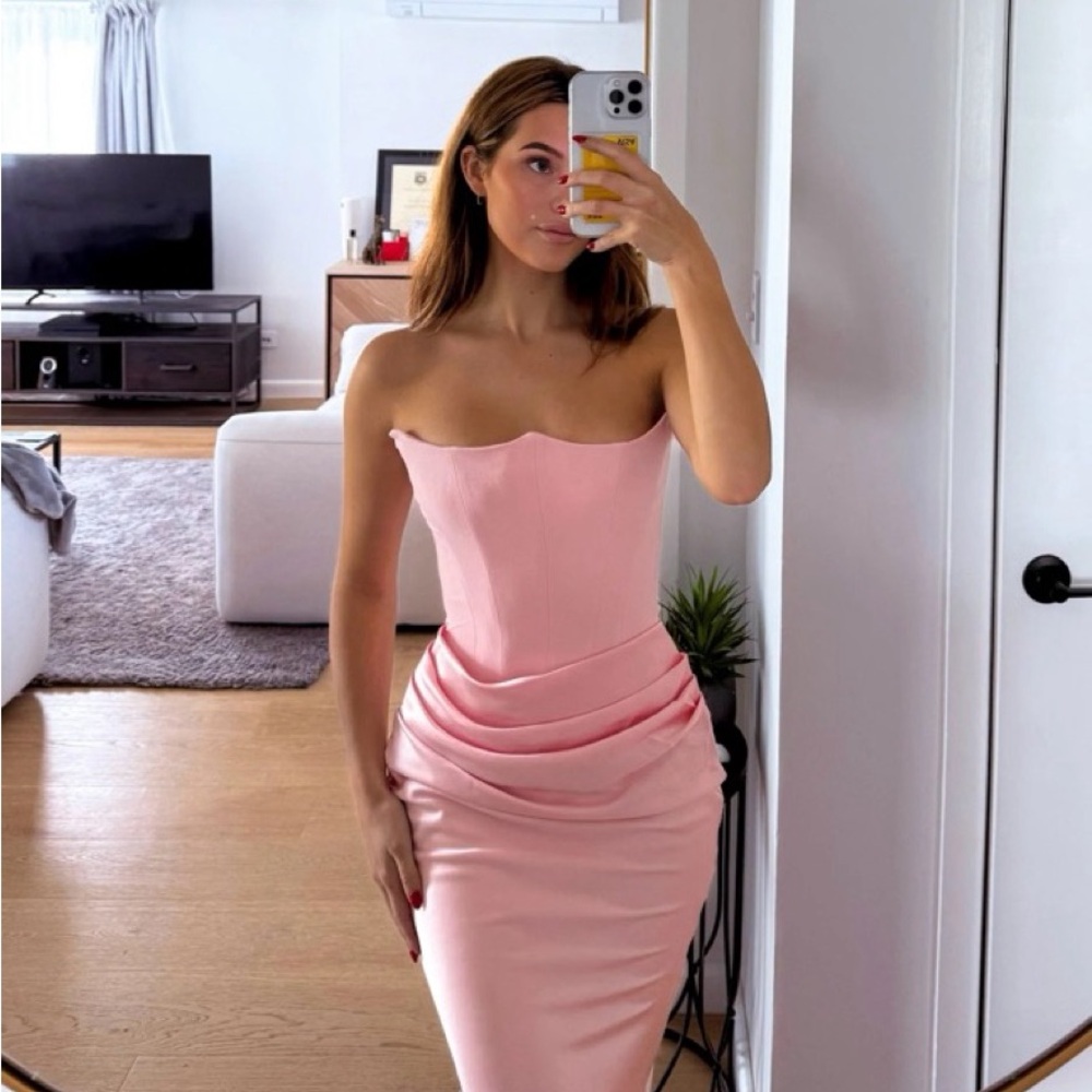 House of CB Blush Strapless Dress